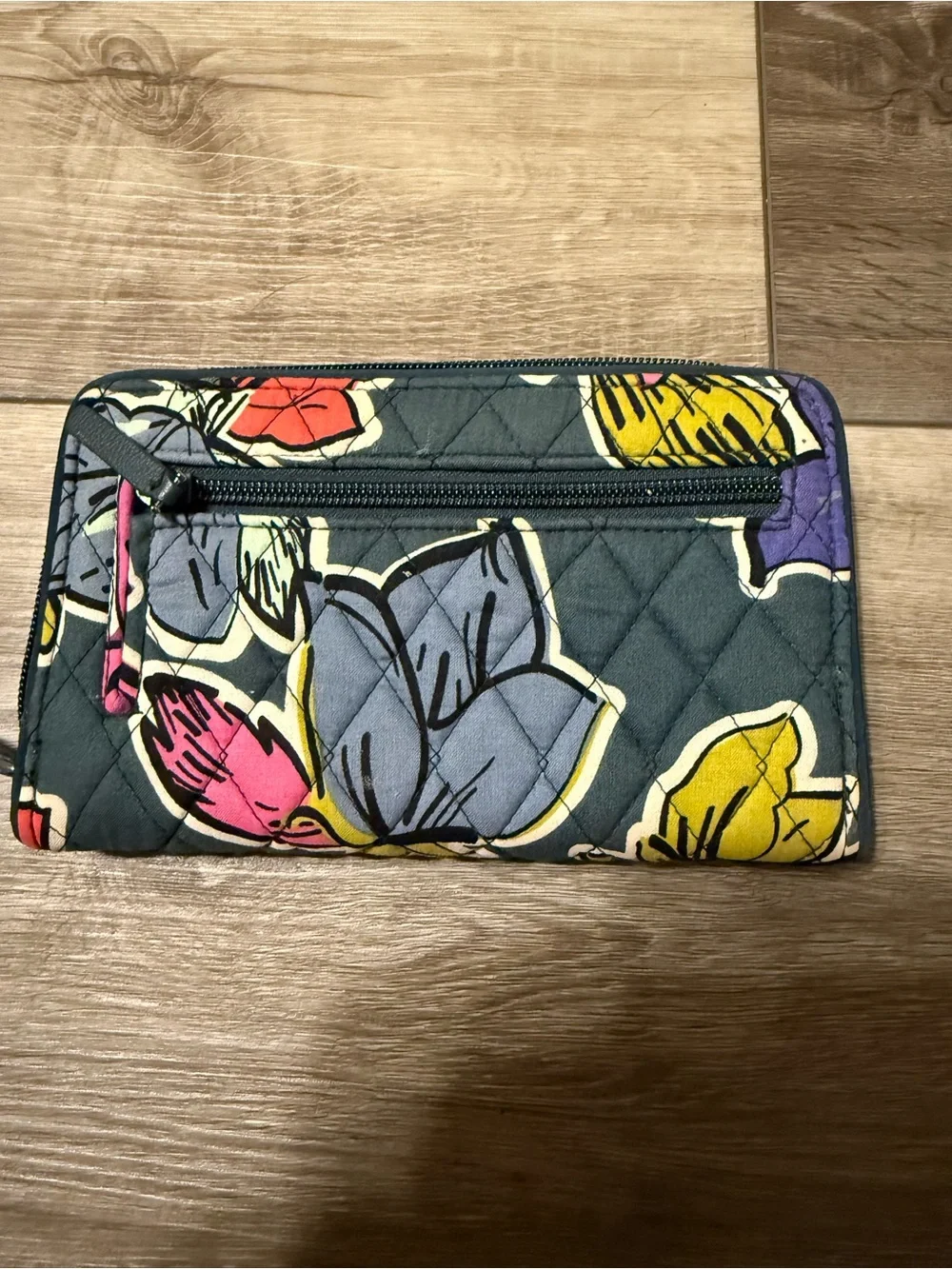 Vera Bradley RFID Turnlock Wallet- Retired Pattern of Falling Flowers 2017